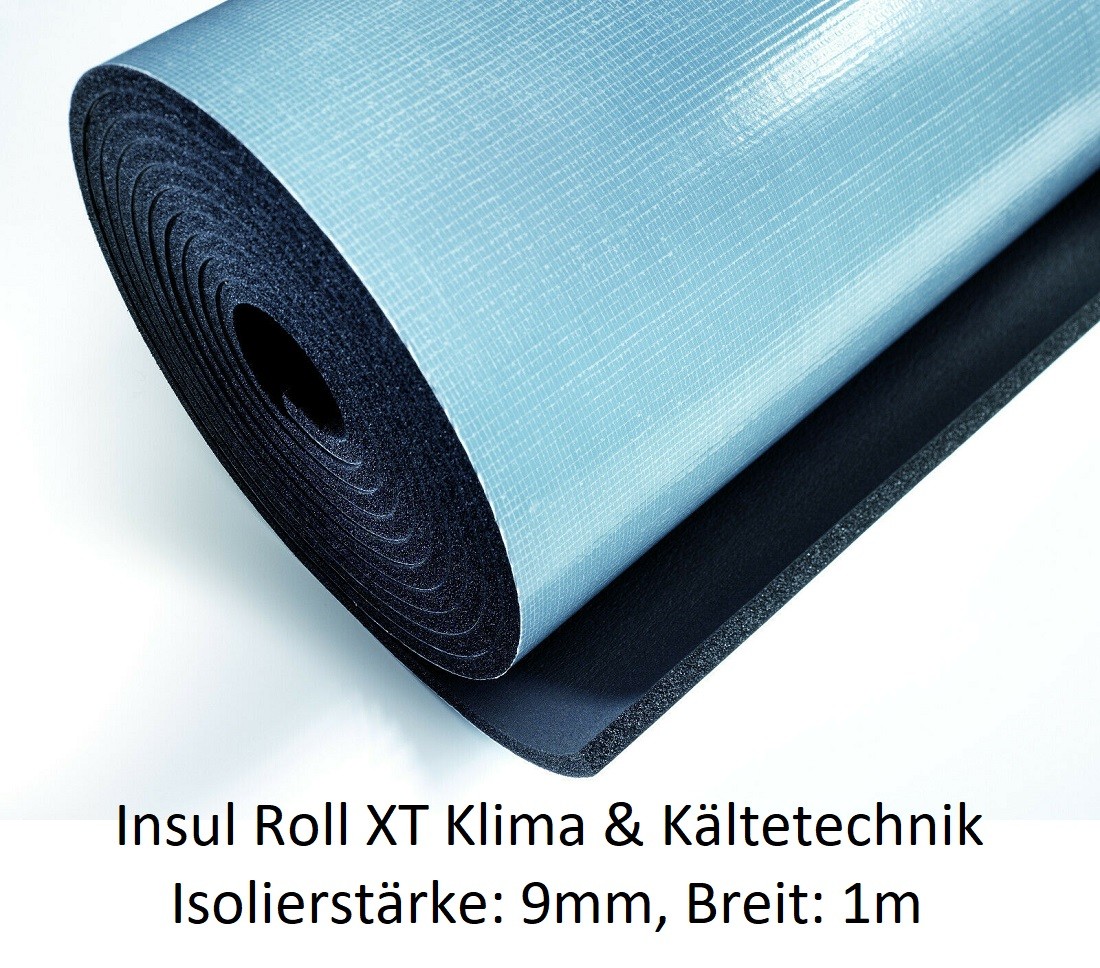 Insul Roll XT Isoliermatte 1m breit Isolierstärke 9 mm selbstkleben  Isolierstärke 1 x 1m x 9mm