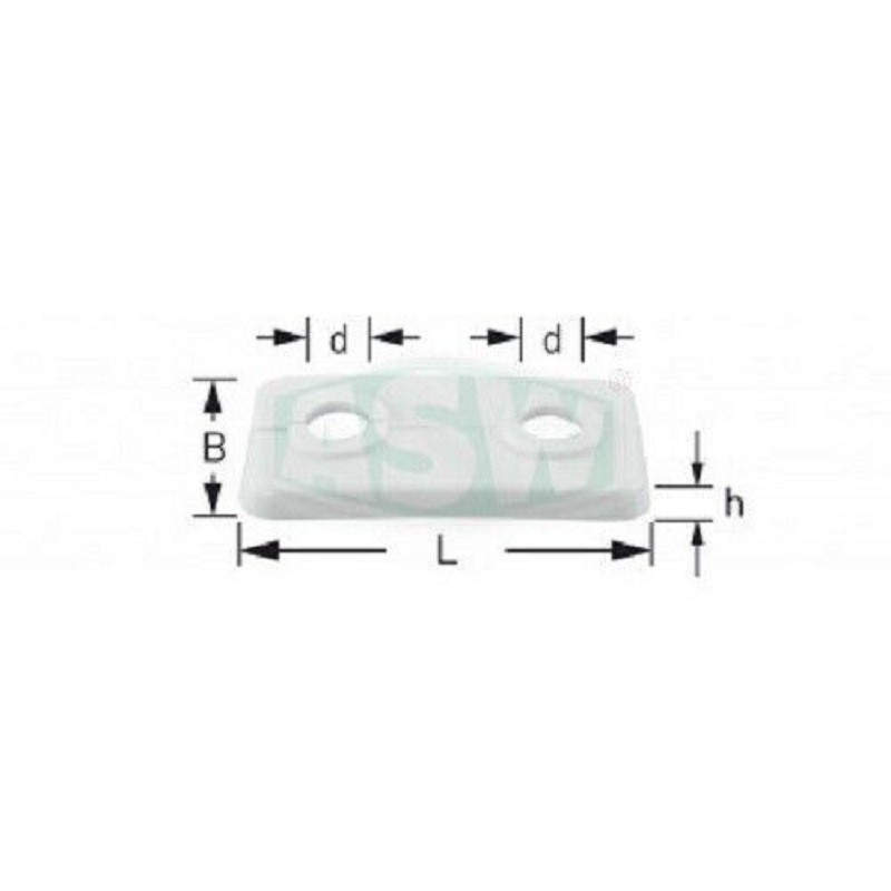 Rosette für Heizungsrohre Doppelrosette 15mm weiß Kunststoff ASW RosettenRosetten -19%